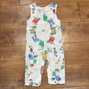 Vintage Health Tex Colorful Train Jumpsuit Romper